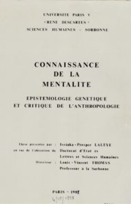 Connaissance de la mentalité I.P.Lalèyê